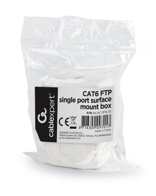 EAN 8716309097017 - Gembird NCAC-1F6-01 caja de tomacorriente RJ-45 Blanco imagen 1