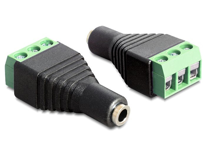 EAN 4043619654550 - DeLOCK 65455 cambiador de género para cable 3.5 mm 3 pin terminal block Negro, Verde imagen 1
