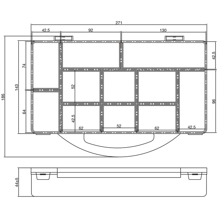 EAN 4043718331499 - InLine 43009N pieza pequeña y caja de herramientas Caja para piezas pequeñas Transparente imagen 2