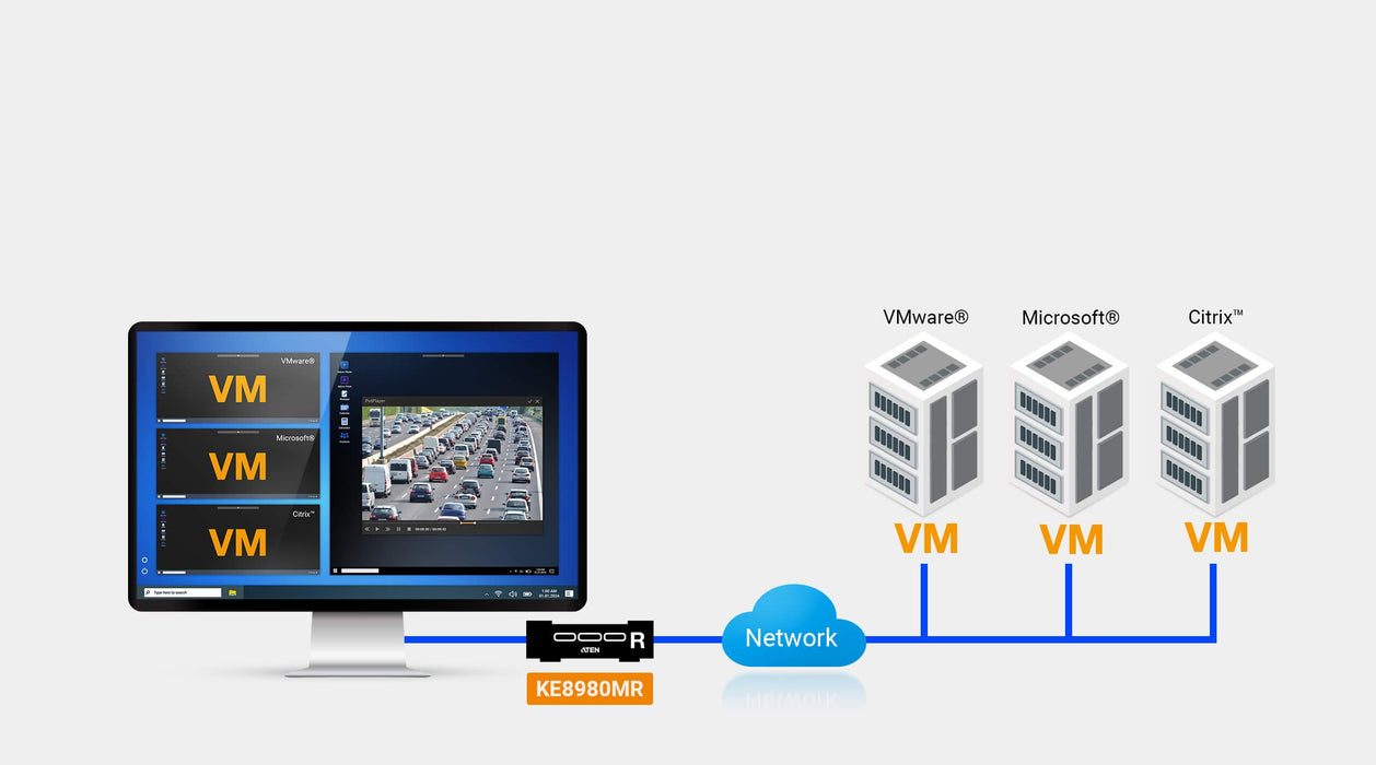 EAN 4710469349867 - ATEN KE8980MR interruptor KVM Negro imagen 6