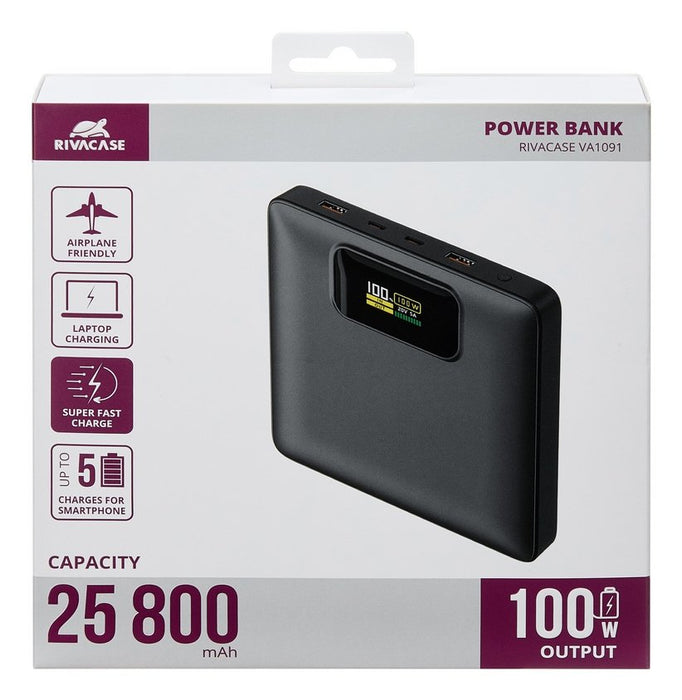 EAN 4260709016344 - Rivacase Turbo Polímero de litio 25800 mAh Negro imagen 17