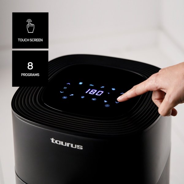 EAN 8414234739780 - Taurus 973978000 freidora Sencillo 5,5 L Independiente 1700 W Freidora de aire caliente Negro imagen 5