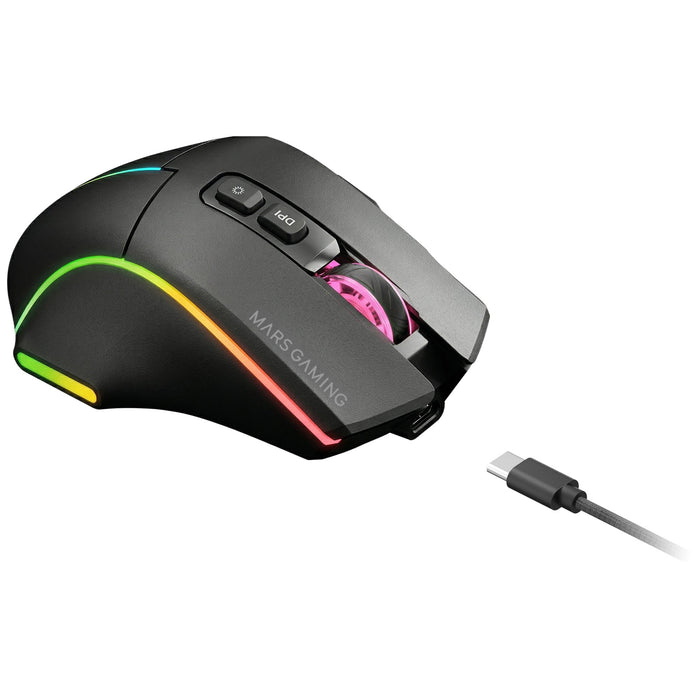 EAN 8435693114253 - Mars Gaming MMWVECTOR ratón Juego mano derecha RF Wireless + Bluetooth + USB Type-A Óptico 12000 DPI imagen 3