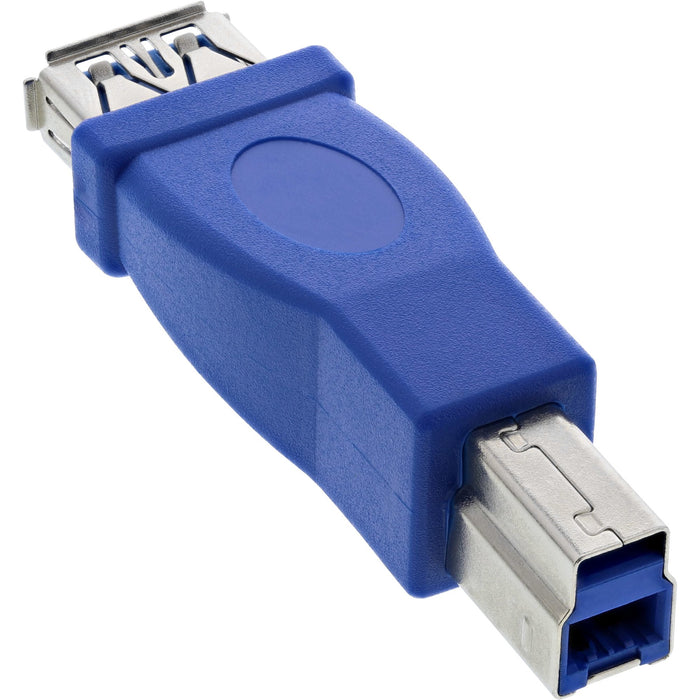 EAN 4043718150366 - InLine 35300D cambiador de género para cable USB 3.0 A female USB 3.0 B Azul imagen 1
