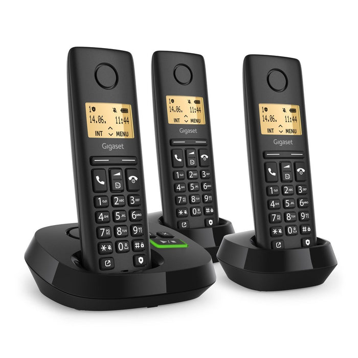 EAN 4250366871530 - Gigaset PURE 100 AM Trio Teléfono DECT/analógico Identificador de llamadas Negro imagen 1