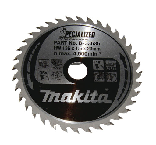 EAN 0088381422529 - Makita B-33635 hoja de sierra circular 13,6 cm 1 pieza(s) imagen 1
