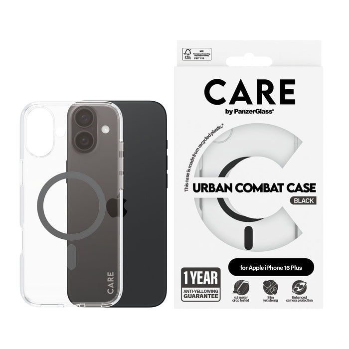 EAN 5715685004131 - PanzerGlass CARE™ by ® Urban Combat Case Transparent w. Black MagSafe iPhone 16 Plus funda para teléfono  imagen 2