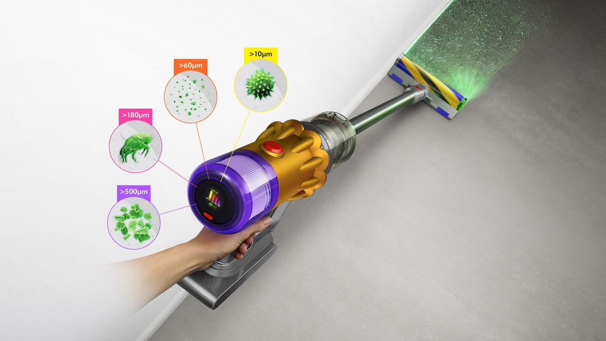 EAN 5025155088180 - Dyson V12 Detect Slim Absolute Aspiradora escoba 2 en 1 Batería Secar Sin bolsa 0,35 L 545 W Níquel, Amar imagen 3