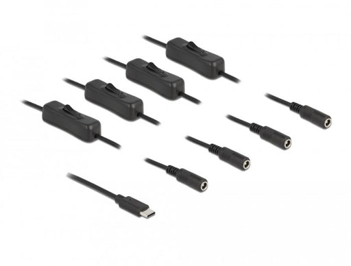 EAN 4043619868025 - DeLOCK 86802 cambiador de género para cable 4 x DC 5.5 x 2.1 mm Negro imagen 1