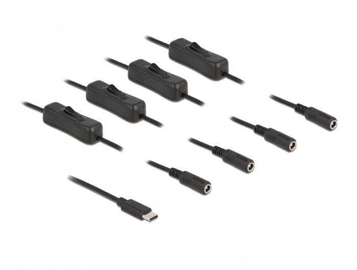 EAN 4043619868025 - DeLOCK 86802 cambiador de género para cable 4 x DC 5.5 x 2.1 mm Negro imagen 1