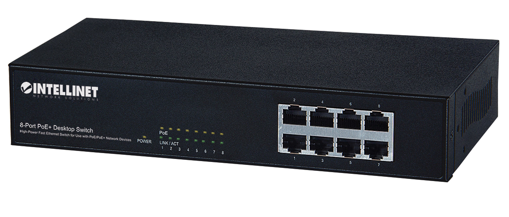EAN 766623560764 - Intellinet 560764 switch Fast Ethernet (10/100) Energía sobre Ethernet (PoE) Negro imagen 1
