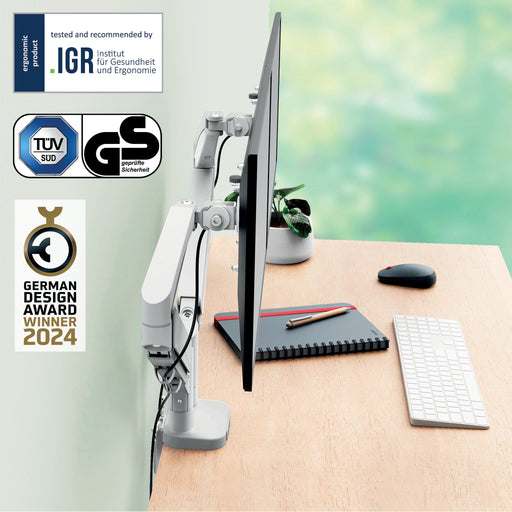 EAN 4002432134670 - Leitz 65370085 soporte para monitor 81,3 cm (32") Escritorio Gris imagen 2
