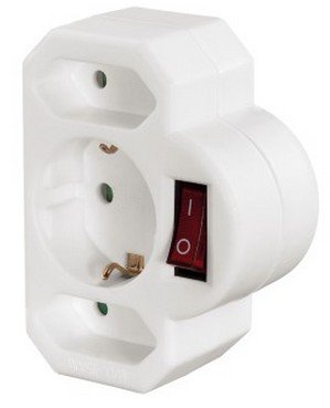 EAN 4047443144577 - Hama 00108846 adaptador de enchufe eléctrico Tipo F Universal Blanco imagen 1