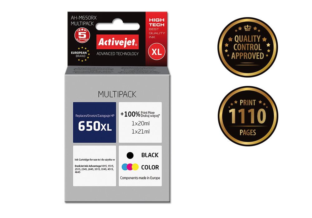 EAN 5901443111054 - Activejet AH-M650RX cartucho de tinta 2 pieza(s) Compatible Alto rendimiento (XL) Negro, Cian, Magenta, A imagen 2