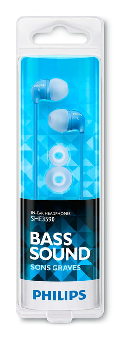 EAN 6923410713695 - Philips SHE3590BL/10 auricular y casco Alámbrico Dentro de oído Música Azul imagen 2
