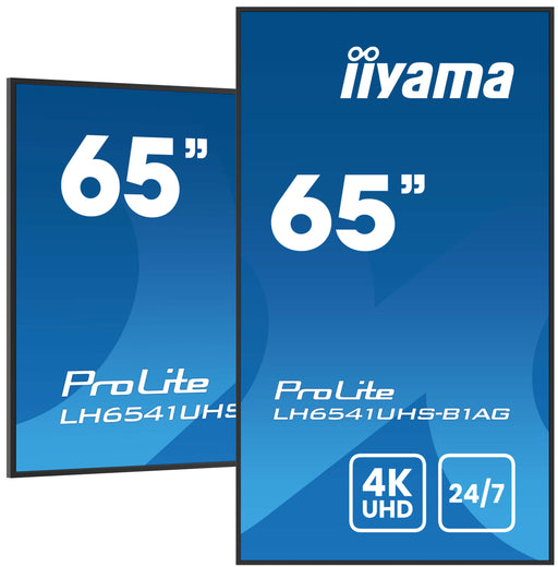 EAN 4948570124558 - iiyama LH6541UHS-B1AG pantalla de señalización 163,8 cm (64.5") LCD 500 cd / m² 4K Ultra HD Negro 24/7 imagen 1