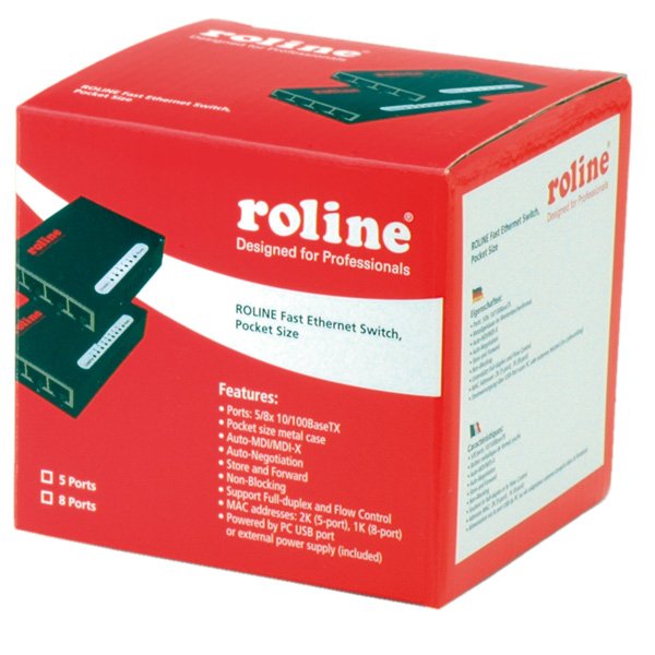EAN 7611990195770 - ROLINE Fast Ethernet Switch, Pocket, 5 Ports imagen 4