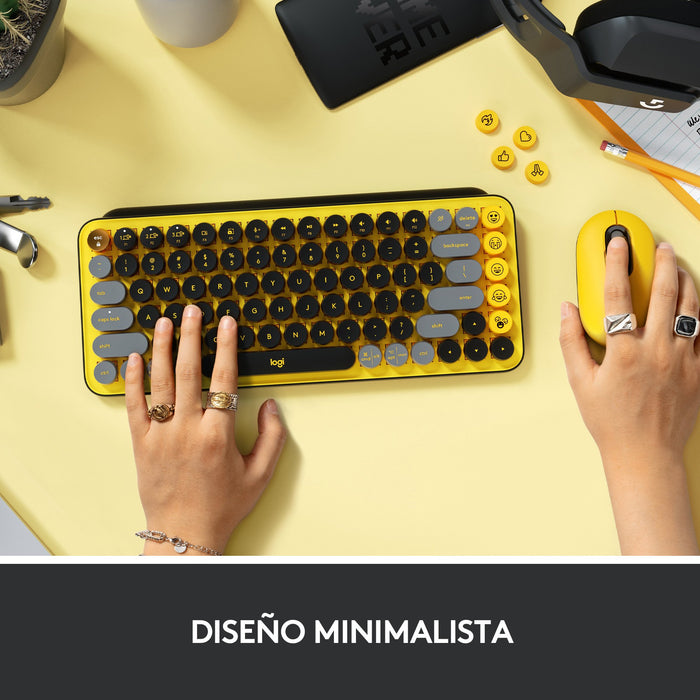 EAN 5099206101272 - Logitech 920-010728 teclado Universal Bluetooth QWERTY Español Negro, Gris, Amarillo imagen 10