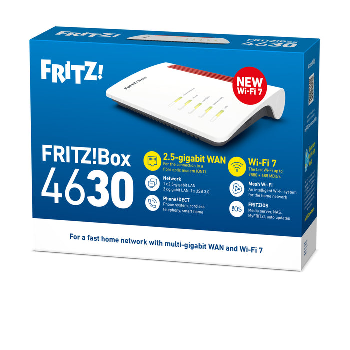 EAN 4023125031656 - Box FRITZ! 4630 International router inalámbrico 2.5 Gigabit Ethernet Doble banda (2,4 GHz / 5 GHz) Blanc imagen 3