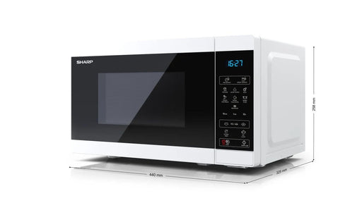 EAN 4974019161235 - Sharp YC-MS02E-W microondas Negro, Blanco Solo microondas Encimera 20 L 800 W imagen 2