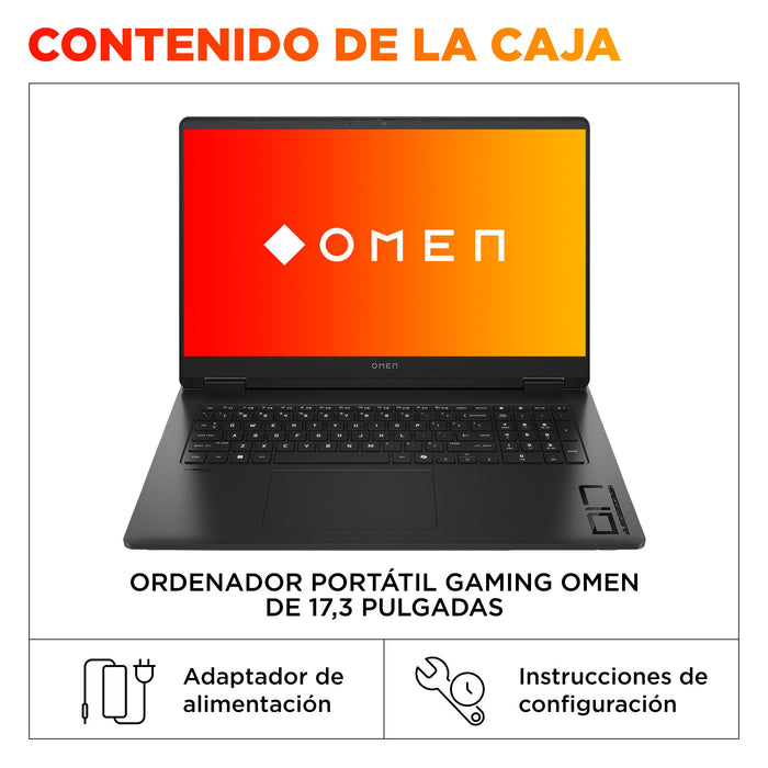 EAN 199251296918 - HP OMEN Gaming 17-db1001ns Copilot+ PC AMD Ryzen AI 9 365 Portátil 43,9 cm (17.3") Quad HD 32 GB DDR5-SDRA imagen 6