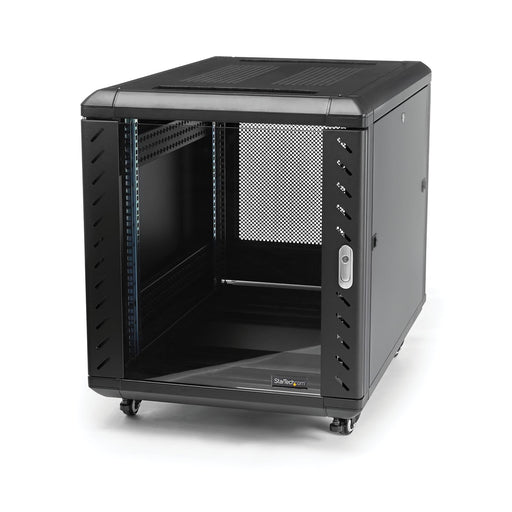EAN 0065030845595 - StarTech.com RK1236BKF armario rack Rack o bastidor independiente Negro imagen 1
