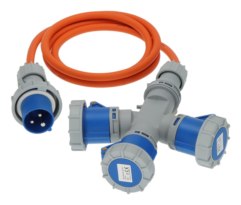EAN 4007123697274 - Brennenstuhl 1167670205 base múltiple 2 m 3 salidas AC Exterior Naranja, Azul, Gris imagen 2