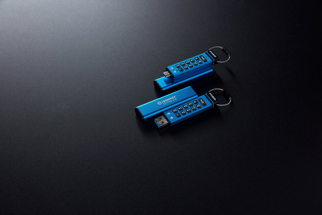 EAN 0740617330069 - Kingston Technology IronKey Keypad 200 unidad flash USB USB tipo A 3.2 Gen 1 (3.1 Gen 1) Azul imagen 8