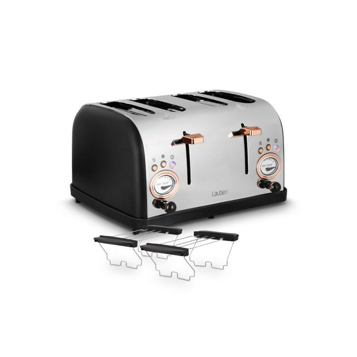 EAN 4260645681033 - Lauben LBN4ST1500BC tostadora 6 4 rebanada(s) 1500 W Negro, Acero inoxidable imagen 2