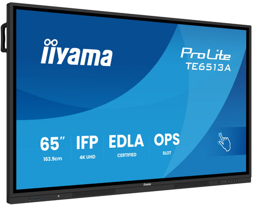 EAN 4948570125739 - iiyama TE6513A-B2AG pantalla de señalización Panel plano interactivo 163,8 cm (64.5") Wifi 500 cd / m² 4K imagen 1