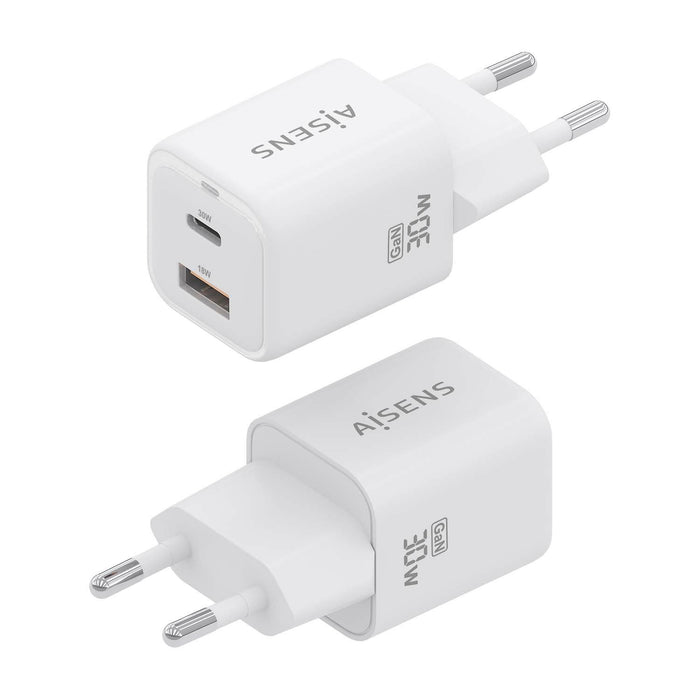 EAN 8435739900840 - AISENS ASCH-30W2P020-W cargador de dispositivo móvil Universal Corriente alterna Carga rápida Interior imagen 3