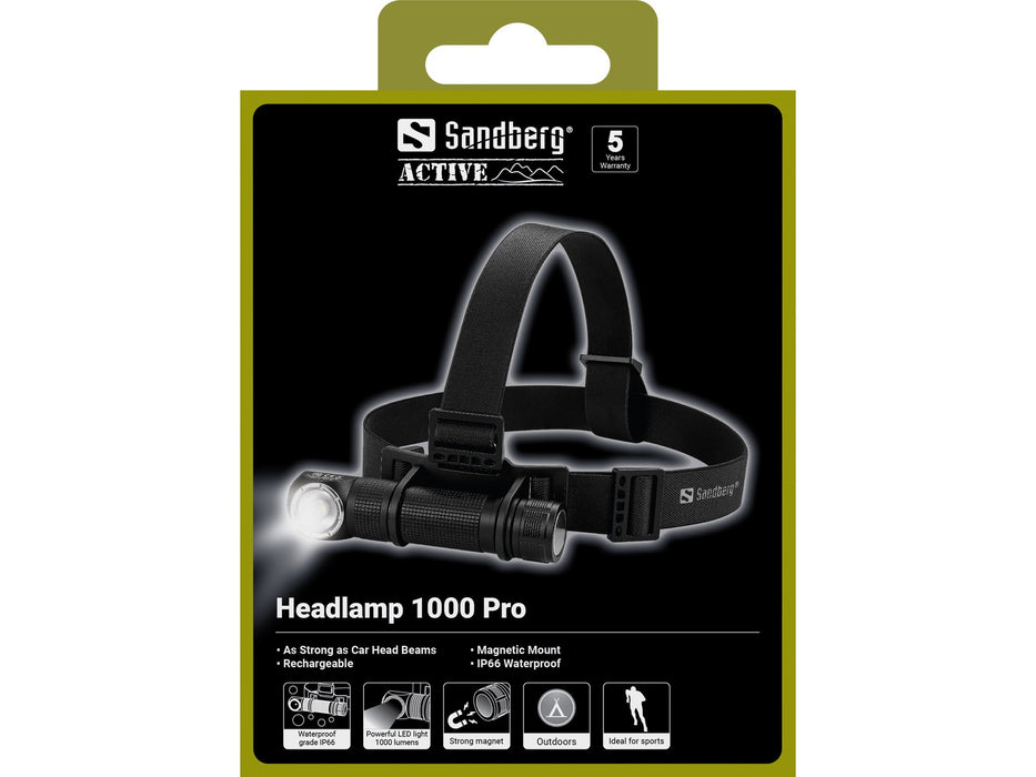 EAN 5705730421365 - Sandberg 421-36 linterna Negro Linterna con cinta para cabeza LED imagen 7