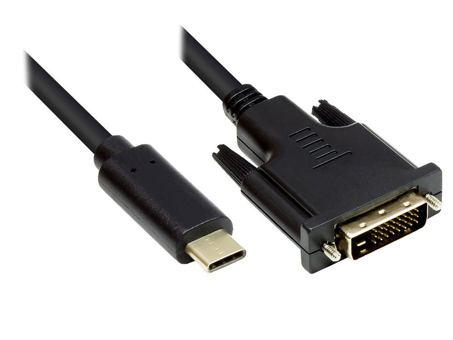EAN 4014619366682 - Alcasa GC-M0110 adaptador de cable de vídeo 2 m USB Tipo C DVI-D Negro imagen 1