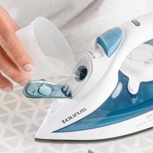 EAN 8414234187147 - Taurus BALI 3200 X-SLIDE Plancha vapor-seco Suela de cerámica 3200 W Azul, Blanco imagen 6