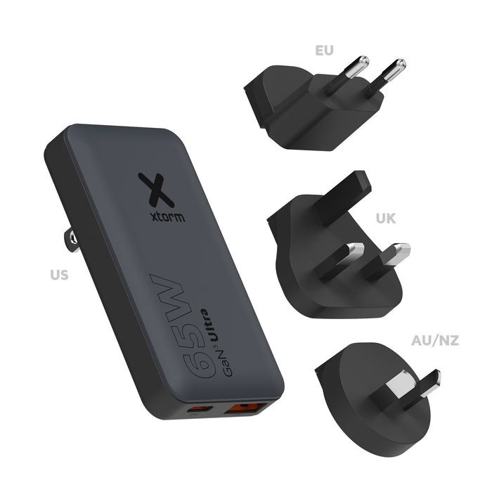 EAN 8720195102038 - Xtorm 65W GaN3 Ultra Fast Travel Charger + Cable + Essentials Bag - (EU/US/UK Plug) - XA031 imagen 9