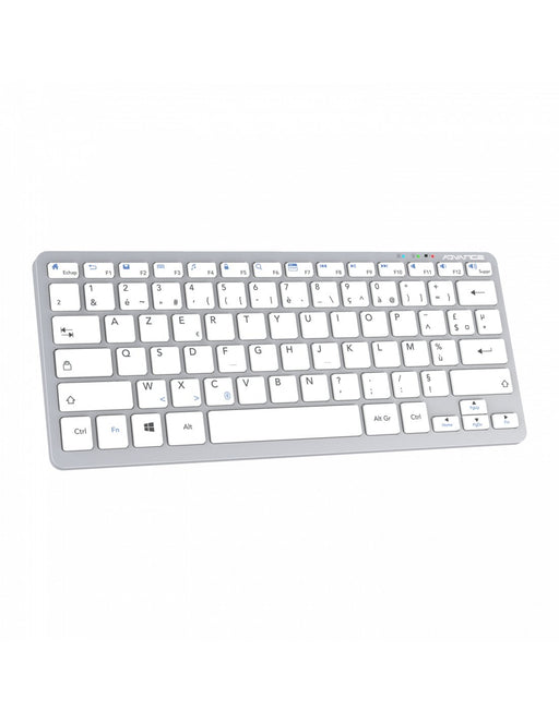 EAN 3700104455757 - Advance Tapes SMARTKEY PLUS teclado Hogar / Oficina USB + Bluetooth AZERTY Aluminio, Blanco imagen 1