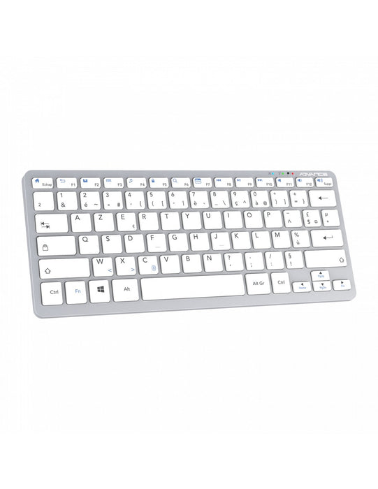 EAN 3700104455757 - Advance Tapes SMARTKEY PLUS teclado Hogar / Oficina USB + Bluetooth AZERTY Aluminio, Blanco imagen 1