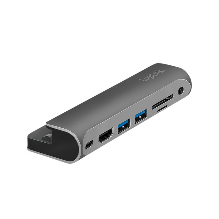 EAN 4052792065350 - LogiLink UA0385 base para portátil y replicador de puertos USB Tipo C Negro, Plata imagen 1