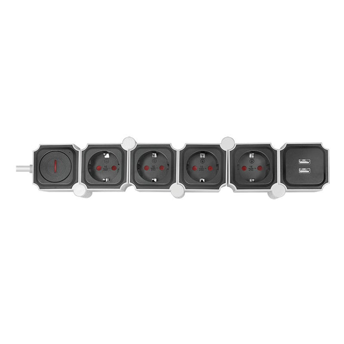 EAN 4052792065367 - LogiLink LPS276U base múltiple 1,5 m 4 salidas AC Interior Gris imagen 3