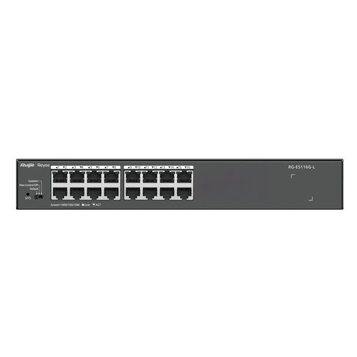 EAN 6971693279216 - Ruijie Networks RG-ES116G-L switch No administrado L2 Gigabit Ethernet (10/100/1000) Negro imagen 1