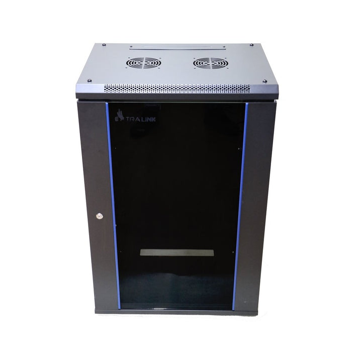 EAN 5903148914329 - Extralink szafa wisz 19\" 15U 450mm d szklane czarna Bastidor de pared imagen 1