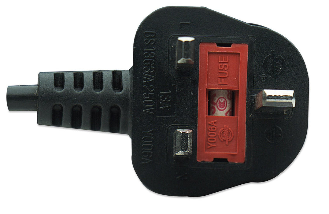 EAN 0766623322843 - Manhattan 322843 cable de transmisión Negro 1,8 m Enchufe tipo G C7 acoplador imagen 5