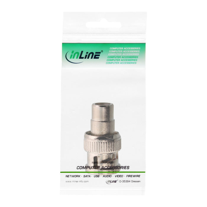 EAN 4043718059645 - InLine 99321 cambiador de género para cable BNC male BNC M Plata imagen 3