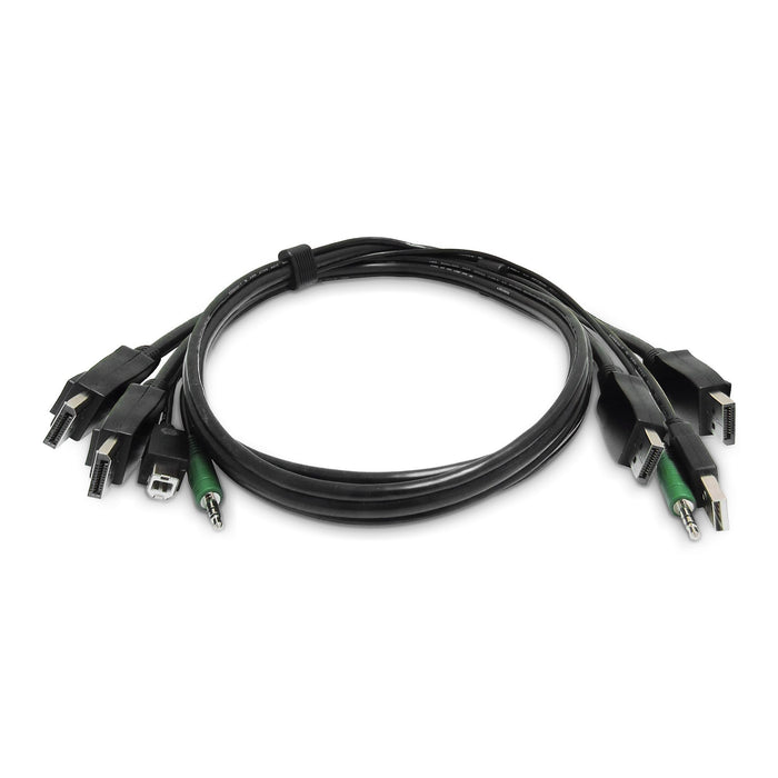 EAN 65030927000 - StarTech.com SK2DPMMKVM06-TAA-2U cable para video, teclado y ratón (kvm) Negro imagen 1