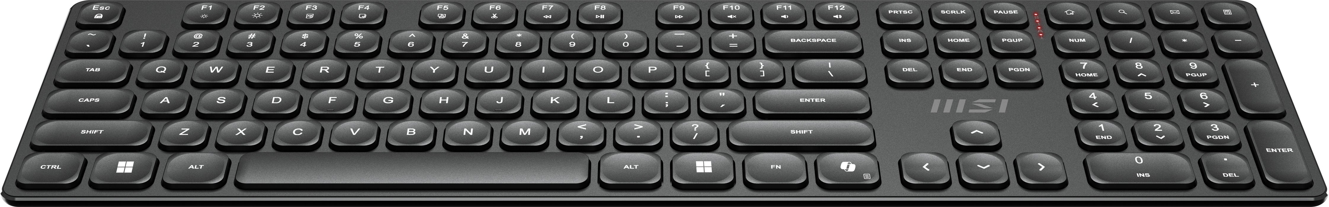 EAN 4711377367042 - MSI FORGE K210 WIRELESS COMBO teclado Ratón incluido Hogar / Oficina USB QWERTY Inglés de EE. UU. Negro imagen 10