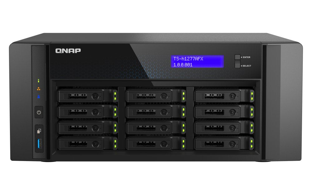 EAN 4711103086186 - QNAP TS-H1277AFX-R7-32G servidor de almacenamiento NAS Torre AMD Ryzen™ 7 32 GB DDR5 0 TB QuTS hero Negro imagen 2