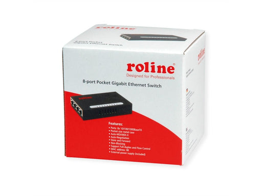 EAN 7630049618237 - ROLINE 21.14.3530 switch Gigabit Ethernet (10/100/1000) Negro imagen 2