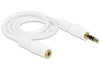 EAN 4043619837632 - DeLOCK 3.5mm M-F, 0.5m cable de audio 0,5 m 3,5mm Blanco imagen 2