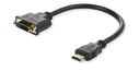 EAN 5704174061946 - Microconnect HDMDVI15CM adaptador de cable de vídeo 0,15 m HDMI tipo A (Estándar) DVI-D Negro imagen 1