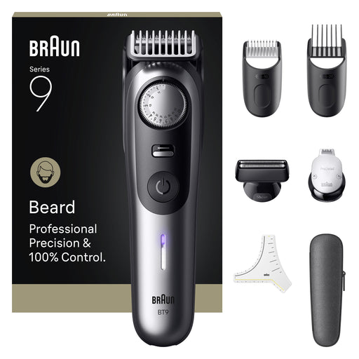 EAN 8700216427715 - Braun BeardTrimmer 9 80789785 depiladora para la barba AC/Batería 20 2 cm Mojado y seco Gris imagen 1